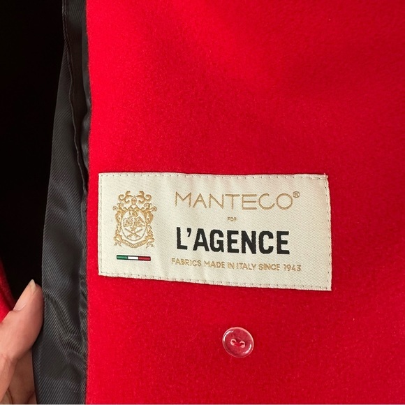 LAGENCE ATHENS CROPPED PEACOAT IN LAVA RED SZ US 4 - Picture 6 of 8